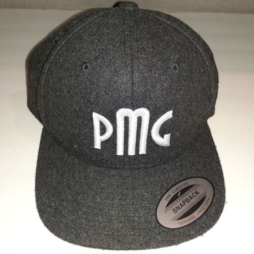 THE CLASSIC SNAPBACK CAP HAT YUPOONG PMG GRAY WOOL